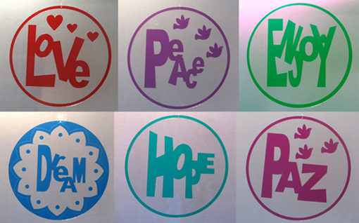 Mandala palabras de acrilico transparente